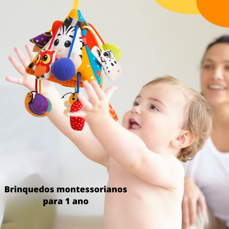 Desenvolvimento Atividade Brinquedo para Bebés, Chocalho Silicone, Puxar  Cordas, Brinquedos Sensoriais Montessori, Brinquedos Educativos para a
